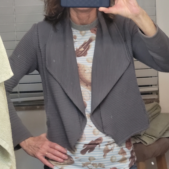 Cropped waterfall jacket - Picture 4 of 4